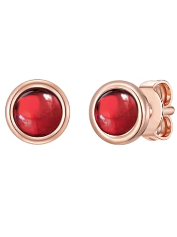 Glanzstücke München Ohrstecker Sterling Silber Granat in roségold