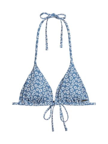 Marc O'Polo Triangel-Bikini-Top Shiny in coronet blue print