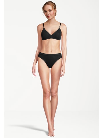 Conta Midi Slip Feinripp in Schwarz