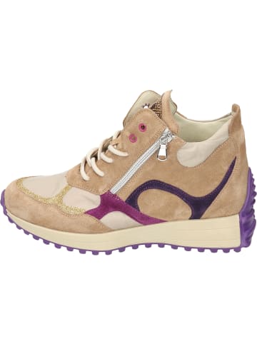 WALDLÄUFER Schnürschuhe in toffee/taupe/fuchsia