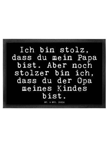 Mr. & Mrs. Panda Fußabstreifer Ich bin stolz, dass... mit Spruch in Schwarz