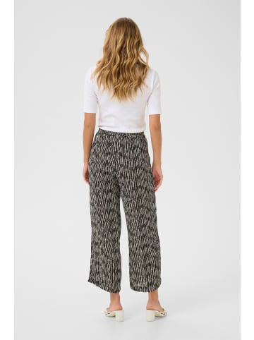 Kaffe Casual Hose KAmille Loose fit in Black/Chalk Graphic Lines