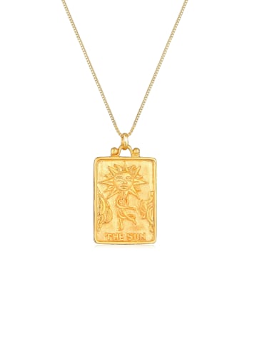 Elli Halskette 925 Sterling Silber Sonne in Gold