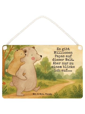 Mr. & Mrs. Panda Deko Schild Papa Bär Design mit Spruch in Weiß