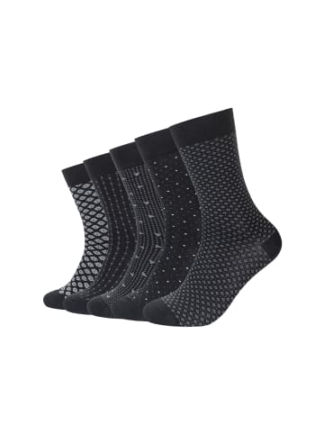 camano Socken ca-soft patterned minimal 5er Pack black