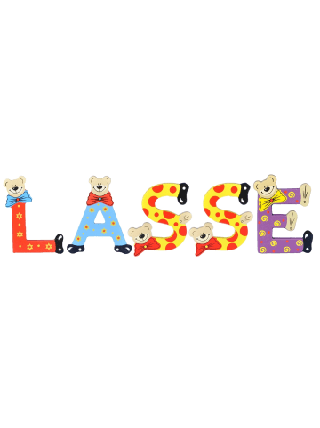 Playshoes Deko-Buchstaben "LASSE" in bunt