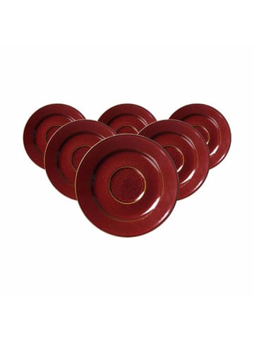 Ritzenhoff & Breker 6er Set Kaffeeuntertassen Gambia ø 15,5 cm in rot