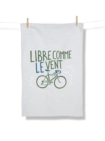 GreenBomb Tea Towel Bike Libre in Weiß