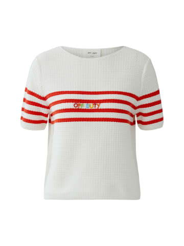Oui Pullover in white red