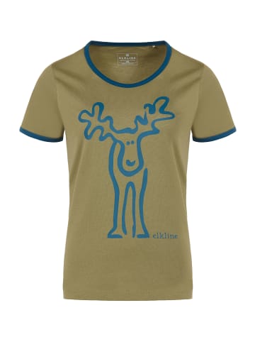 elkline T-Shirt Rudolfine in avocado - blue coral