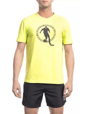 Bikkembergs Gelb Schwarz Baumwolle Herren T-Shirt