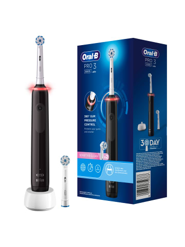 Oral-B Elektrische Zahnbürste "Pro 3 - Sensitive Clean" in Schwarz