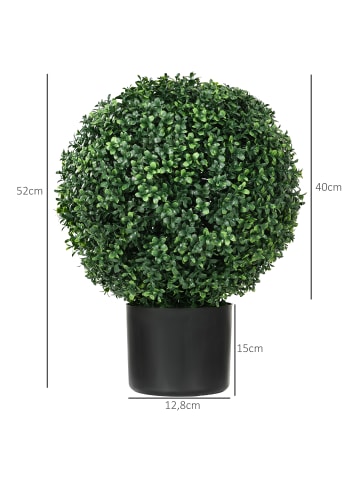 HOMCOM Künstliche Pflanze in Grün 40L x 40B x 52H cm