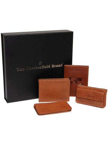 The Chesterfield Brand Geldbörse Geschenkset 4-teilig  Leder 12 cm in cognac