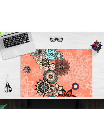 Cover-your-desk.de  Schreibtischunterlage – “Mandala mit Blüten“ (L)60 x (B)40 