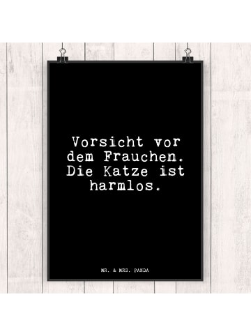 Mr. & Mrs. Panda Bild Vorsicht vor dem Frauchen.... mit Spruch in Schwarz