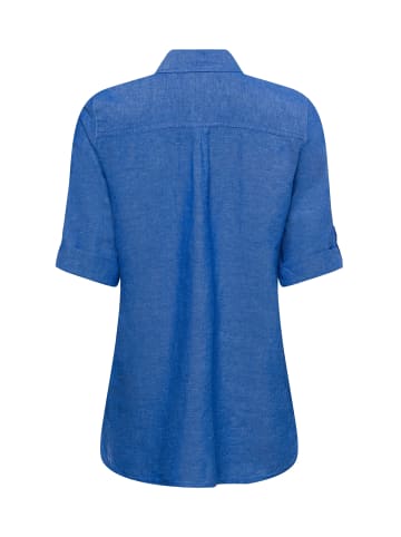 Olsen Bluse mit Leinen-Anteil Ocean Breeze in blau
