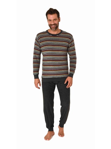 NORMANN langarm Frottee Schlafanzug Pyjama Bündchen - 77604 in gelb