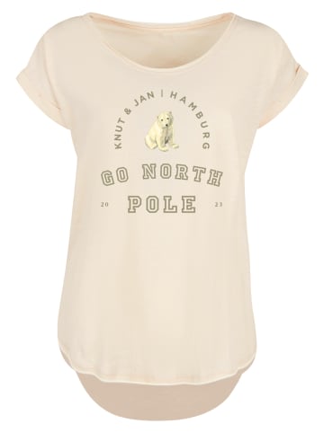 F4NT4STIC Long Cut T-Shirt Eisbär Knut & Jan Hamburg in Whitesand