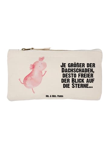 Mr. & Mrs. Panda Schminktasche Axolotl Tanzen mit Spruch in Weiß
