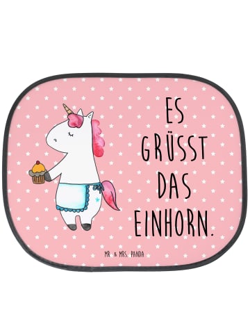 Mr. & Mrs. Panda kfz sonnenschutz Einhorn Muffin mit Spruch in Rot Pastell