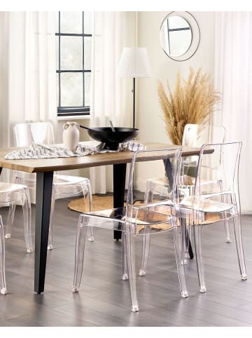 Beliani 2er-Set Bankettstuhl WESTBRIDGE in Transparent