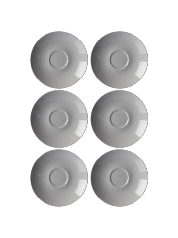 Ritzenhoff & Breker 6er Set Kaffeeuntertassen Doppio in – ø 16 cm in Grau