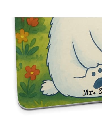 Mr. & Mrs. Panda Bierfilzl Eisbär Faul Design ohne Spruch in Weiß