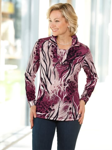 WITT WEIDEN Winter-Shirt in malve-beige-bedruckt