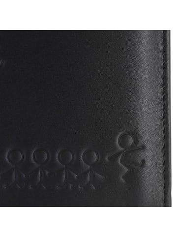 oxmox Leather Geldbörse RFID Schutz Leder 13 cm in schwarz-jumping jack 2.0