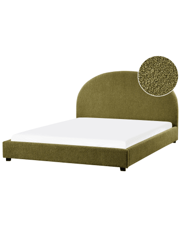 Beliani Doppelbett VAUCLUSE in Grün - (W) 174 x (H) 112 x (L) 214 cm