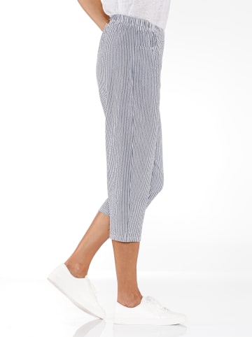 Sieh an! Capri-Hose in dunkelblau-gestreift