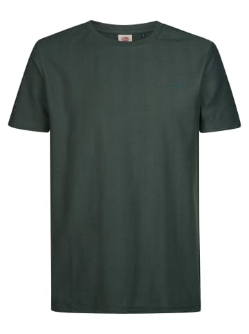 Petrol Industries T-Shirt mit Fischgrätmuster hayden in Grün