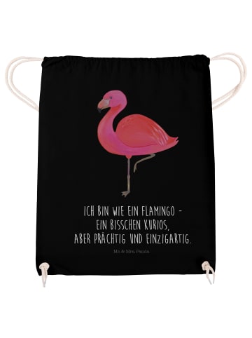 Mr. & Mrs. Panda gymnastiktasche Flamingo Classic mit Spruch in Schwarz