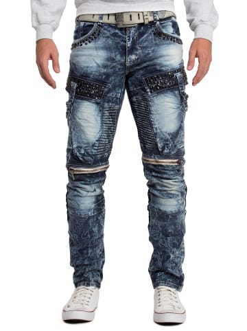Cipo & Baxx Herren Regular Fit Jeans Stonewashed in Blue