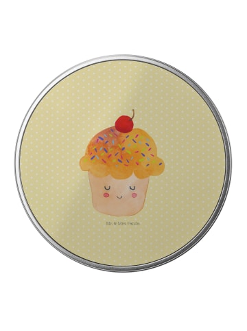 Mr. & Mrs. Panda Erinnerungsbox Cupcake ohne Spruch in Gelb Pastell