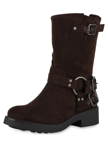 VAN HILL Bikerstiefel Anna in Braun