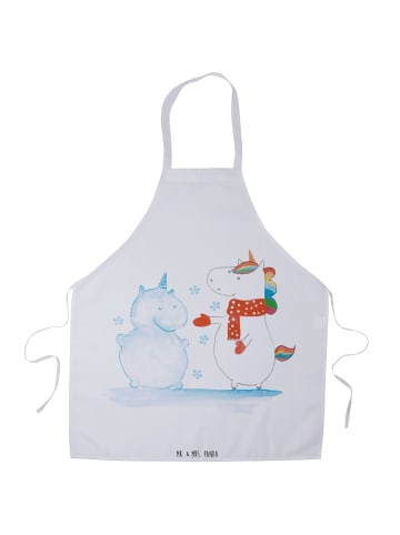 Mr. & Mrs. Panda Schürze Einhorn Schneemann ohne Spruch in Weiß