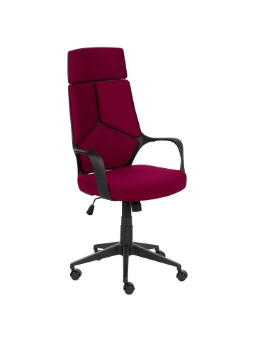 Beliani Bürostuhl DELIGHT in Rot/Schwarz - (W) 64 x (H) 116 x (L) 64 cm