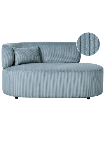 Beliani Chaiselongue VANVEY in Blau/Schwarz - (W) 147 x (H) 73 x (L) 78 cm