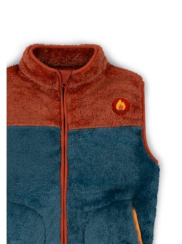Little Green Radicals Recycelte Fleece-Weste mit Reißverschluss in Blau