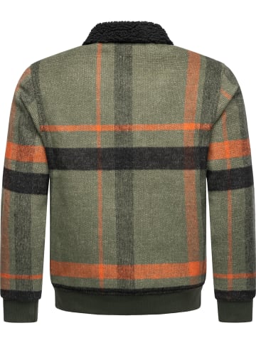 ragwear Outdoorjacke Sivval Check in Dark Olive