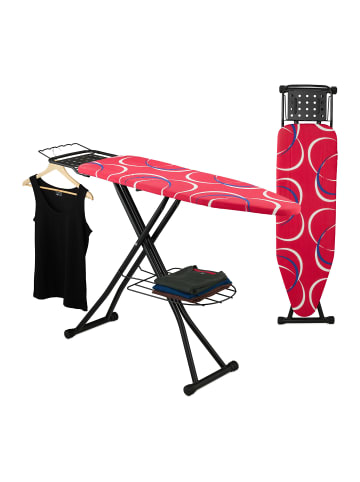 relaxdays Bügelbrett in Rot - 110 x 33 cm