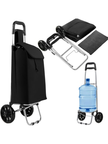 COSTWAY 35L Einkaufstrolley klappbar in Schwarz