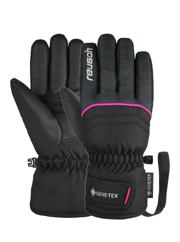 Reusch Fingerhandschuhe Teddy GORE-TEX in 7771 blck/blck melang/pink glo