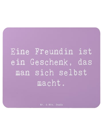 Mr. & Mrs. Panda Maus-Pad Spruch Geschenk Freundin mit Spruch in Lavendeltraum
