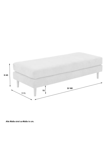 58 aufm Kessel POLSTERHOCKER Kaylynn Cordstoff silber