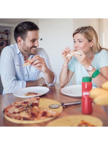 relaxdays 2 x Pizzateller in Natur - Ø 32 cm