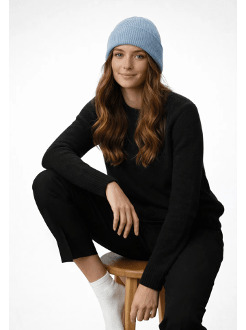 Yuhu Beanie aus Polyester Unisex für Herbst und Winter in Hell-Blau