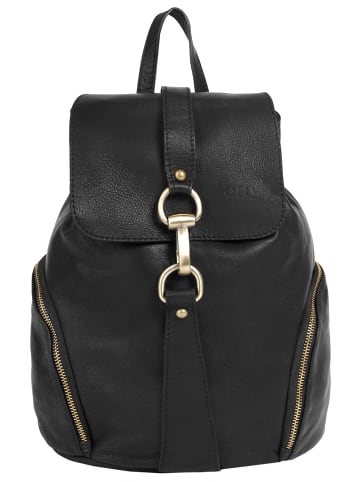 Forty degrees Rucksack echt Leder in schwarz